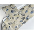 thumbnail image 3 of Nature Bed Runner Set, Continuous Watercolor Leaves Pattern on Grungy Back Illustration, Decorative Bedding Scarf & a Pillow Sham for Hotels Homes, Twin, Dark Sky Blue and Grey Yellow, by Ambesonne, 3 of 3