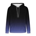 thumbnail image 3 of ZUKMRJPC Hoodies for Men Long Sleeve Flannel Gradient Color Casual Warm Hooded Sweatshirts Drawstring Gym Pullover Tops with Pocket, 3 of 4