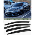 thumbnail image 2 of Fits 2013-2021 Acura ILX Wavy JDM Mugen Style Window Visor Rain Guard Deflector, 2 of 6