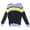 Navy, variant on 04651/ Men's Sky Boucle Crew Stripe Pullover - L