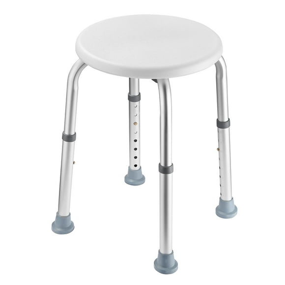 Adjustable Shower Chair, Aluminum Non-Slip Bathtub Stools 8 Height Setting and Tool-Free Assembly ,300lbs Capacity