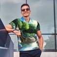 thumbnail image 3 of Lsque Bluey Pattern Golf Shirts for Men Dry Fit Print Moisture Wicking Performance Short Sleeve Polo Shirt-3X-Large, 3 of 7
