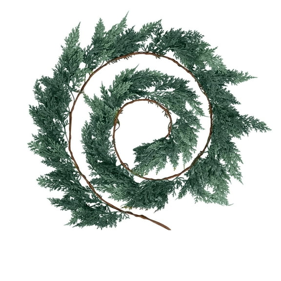 6FT Norfolk Pine Wreath for Front Door, Real Touch Norfolk Pine Wreath Artificial Green Wreath Holiday Decoration for Home Decor（No light ）