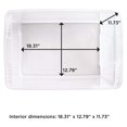 thumbnail image 4 of HOMZ 56-Quart Clear Stackable Plastic Storage Containers, White Lid, 2 Pack, 4 of 7