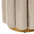 thumbnail image 6 of Better Homes & Gardens Lillian Velvet Tufted Ottoman, Beige, 6 of 6
