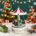 thumbnail image 4 of Gumesh Rotating Christmas Carousel Music Box, Holiday Musical Ornament for Home Decor, Festive Spinning Gift for Family and Friends, 4 of 6
