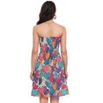 thumbnail image 3 of Dailycode Summer Dresses for Women Strapless Casual Beach Cover Ups Colorful Doodle Hearts Tube Top Sundress, 3 of 8
