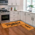 thumbnail image 4 of Halloween Kitchen Mat Rug Set 2 Piece Spider Web Bat Non Slip Kitchen Mats for Floor Washable Orange Kitchen Rug Runner Halloween Kitchen Decor, 4 of 6