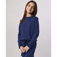 thumbnail image 5 of Real Essentials 3-Pack: Girls Ultra-Soft & Warm Long Sleeve Fleece Crew Neck Pullover Sweatshirt, 5 of 6