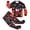 Black, variant on Spider Hero Sleepwear Set, Long Sleeve Crewneck Top with All-Over Cartoon Hero Print & Sweatpants, Kids 2-Piece Pajama Outfit for Daily Wear & Slumber Parties
