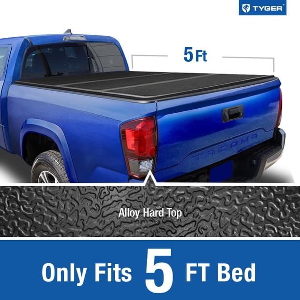 Tyger Auto T5 Alloy Hardtop Truck Bed Tonneau Cover For 2005 2015 Toyota Tacoma Fleetside 5 Bed Tg Bc5t1030 Hard Folding Solid Tri Fold Pickup Truck Tonneau Cover Walmart Com Walmart Com