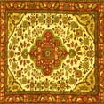 thumbnail image 1 of Ahgly Company Indoor Square Persian Yellow Traditional Area Rugs, 8' Square, 1 of 4