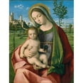 thumbnail image 2 of Workshop of Giovanni Bellini 15x18 Black Ornate Wood Framed Double Matted Museum Art Print Titled - Madonna and Child (ca. 1510), 2 of 5