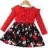 thumbnail image 3 of uukiA Infant 18-24Months And 2-6Years Child Girls Christmas Long Sleeve Round Neck Patchwork Knee Length Dress Jumper Dress, 3 of 5