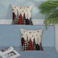 thumbnail image 4 of Christmas Pillow Covers 18x18 Inch 2 Pcs Red Black Plaid Christmas Tree Decor Throw Pillows Winter Snowflakes Xmas Holiday Farmhouse Decoration Pillowcase Linen Cushion Cover for Couch Sofa Bed, 4 of 4