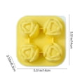 thumbnail image 3 of Moldes De Silicona Para Cubitos De Hielo Molde de silicona amarillo con forma de flor para cubitos de hielo (1 pieza) para paletas y gelatina caseras. Rkxzt, 3 of 9