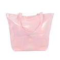 thumbnail image 3 of Bolsa Dama La Merced  Rosa Tornasol Corte Tote Brillante Llavero Pompón, 3 of 6