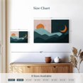 thumbnail image 3 of Elephant Stock Sun And Moon Outdoor Wall Art - Horizontal Canvas Wall Art - Living Room Wall Decor - Nature Canvas - Teal And Beige Decor - 12" x 8", 3 of 4