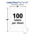 thumbnail image 4 of Avery Multiuse Removable Labels, 5/16" x 1/2", White, Non-Printable, 1,100 Small Stickers Total (5412), 4 of 5