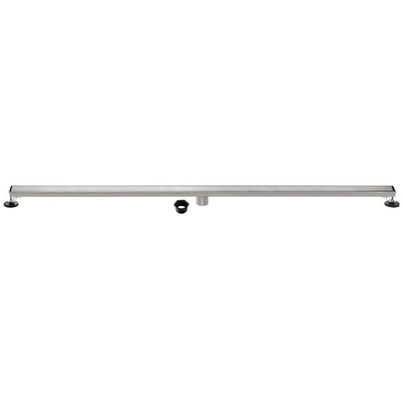 Kingston Brass BSF7228 Watercourse 72-Inch Stainless Steel Linear Shower Drain with Reversible Tile Insert and Flat Grate in Brushed Nickel