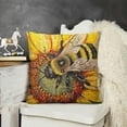 thumbnail image 2 of YINGXI Rustic Watercolor Honey Bee Bumblebee Cottagecore Throw Pillow Covers, Bee Lover Women Girls Gifts,Farmhouse Cottagecore Decorative Cushion Covers for Sofa Couch Bed 22x22in, 2 of 5