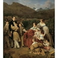 thumbnail image 3 of Ferdinand Georg Waldmüller 12x13 Black Modern Framed Museum Art Print Titled - The Notary Dr. Josef August Eltz with His Wife Caroline, Born Schaumburg, and the Eight Children in Ischl (1835, 3 of 5
