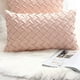 thumbnail image 2 of Funda de cojín decorativa con diseño de cesta bohemia, de ante súper suave, con acento lumbar sólido para sofá, coche (rosa Xia, 12.0 x 20.0 in), 2 of 5