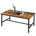 thumbnail image 1 of SortWise 35inch Industrial Coffee Table, Living Room Tea Center Table , Wood Top End Table, Rustic Accent Furniture with Wood Top and Metal Frame (35"W x 17.7"D x 17.7"H), 1 of 7
