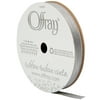 Offray Ribbon, Silver 3/8 inch Metallic Ribbon, 15 feet