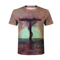 thumbnail image 4 of JINMGG Mens Tops under $5,Men's Unisex Daily T Shirt 3D Print Graphic Prints Cross Print Short Sleeve Tops Casual Blouse,Gray XXXXXL, 4 of 9