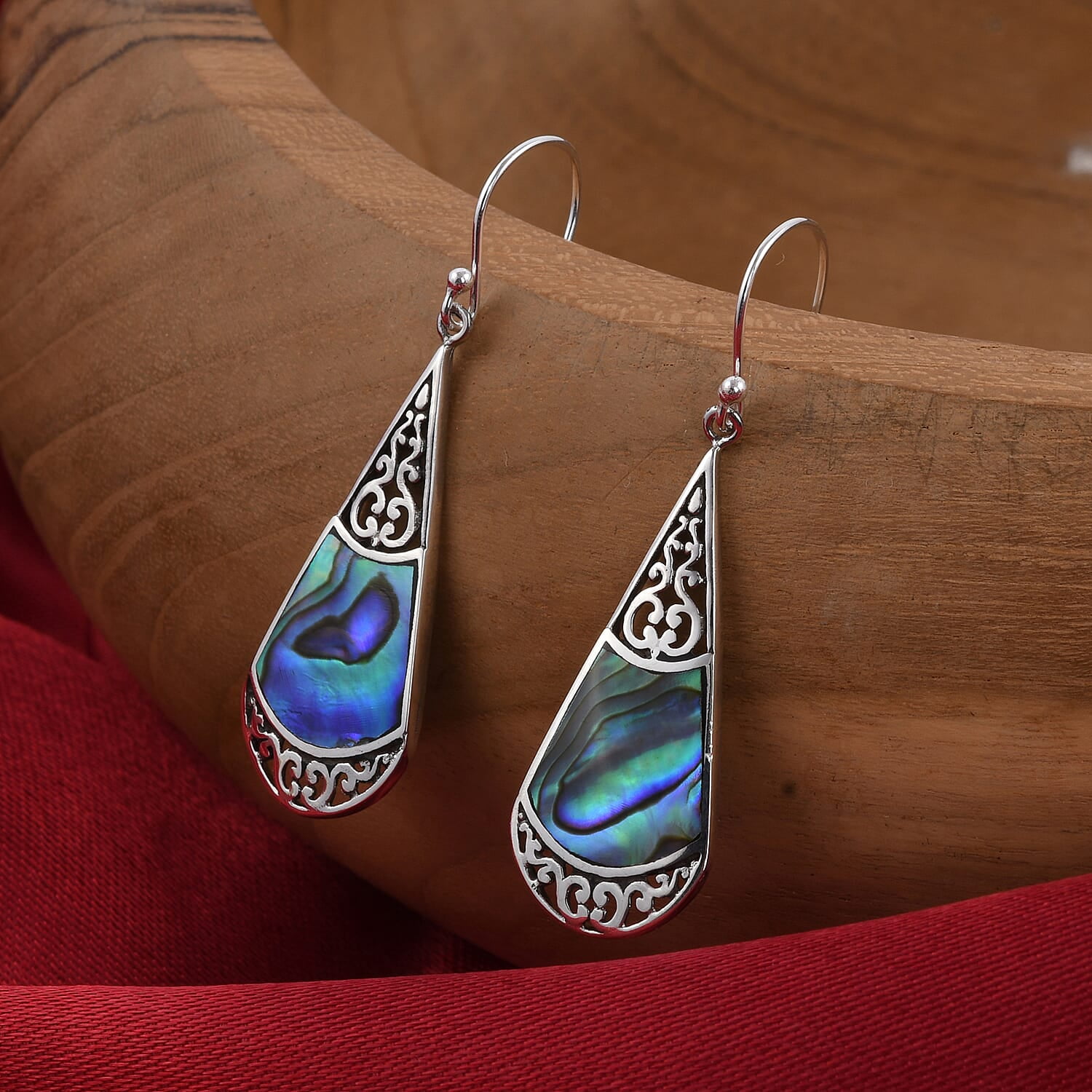Womens Earrings Dangle - 925 Sterling Silver Earrings for Women - Beach Boho Abalone Shell Jewelry Anniversary Birthday Christmas Gifts
