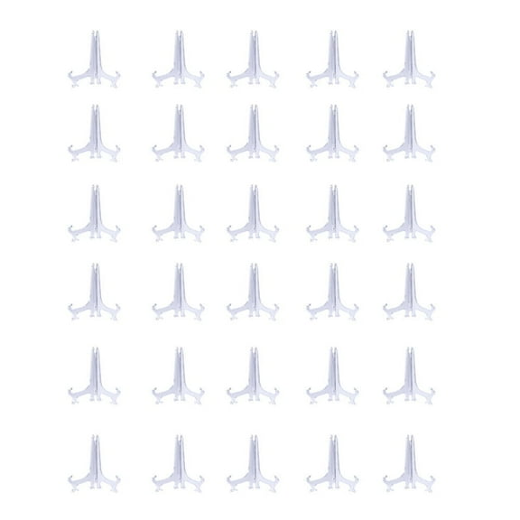 US 30 Pack 3" Clear Acrylic Easels Plate Stands Holders Display Decoration