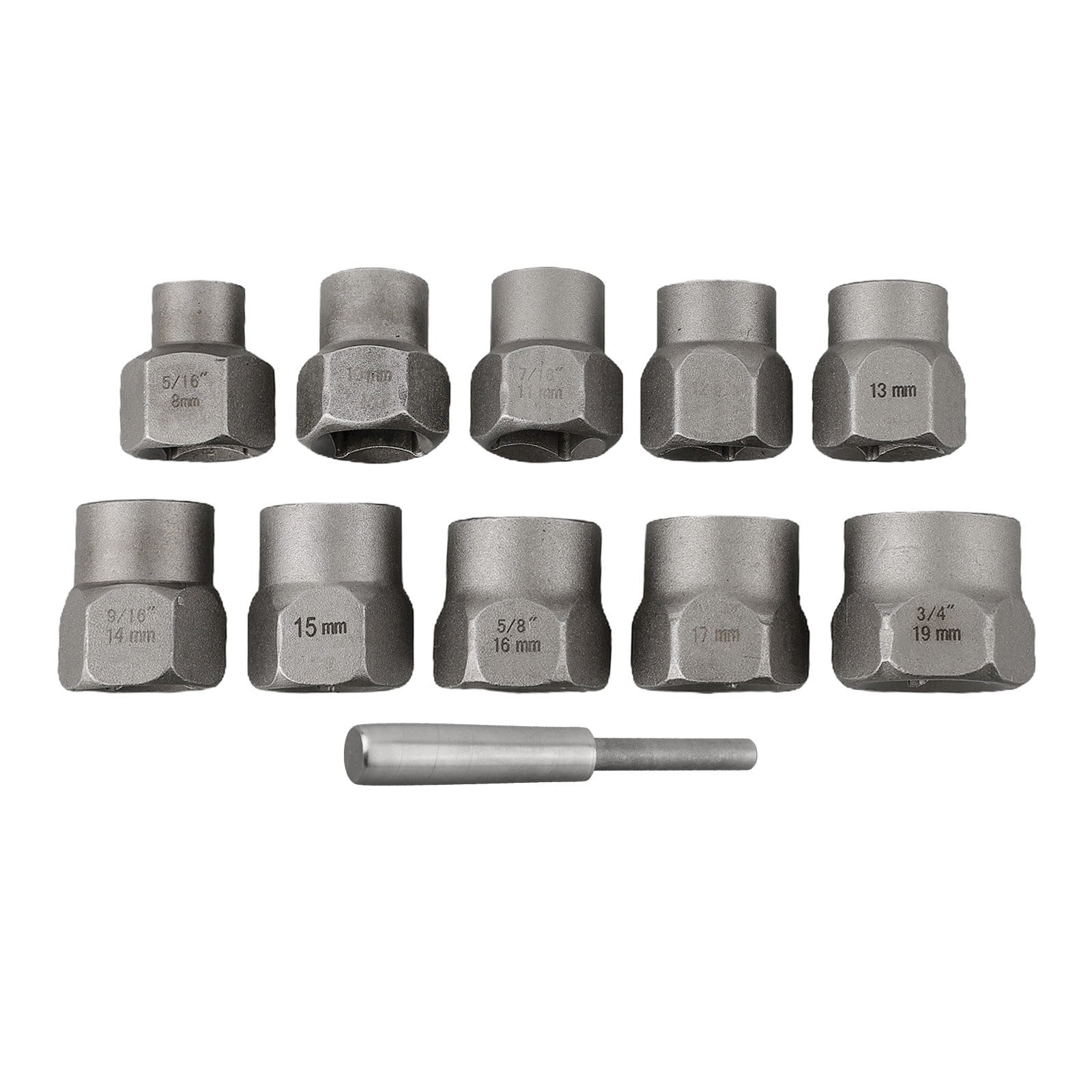 chengsi 10/11pcs 1/2 Broken Bolt Extractor Socket Set Nut Remover Drive Extractor