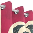 thumbnail image 3 of Swirls Japanese Woodblock Print Style Blackout Curtains for Living Room Bedroom 55W x 72/84L Insulated Window Drapes 2 Panels, 3 of 6
