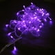 thumbnail image 4 of Tira de luces LED decorativas de 10 m, 110 V, 100 LED, 8 modos, para Navidad, bodas y fiestas (luz morada) (enchufe estadounidense), 4 of 7