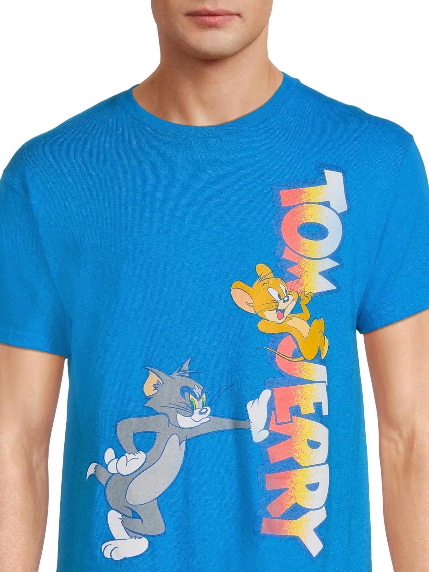Tom and Jerry Men's & Big Mens Graphic Tee Shirt, 2-Pack, Sizes S-3XL