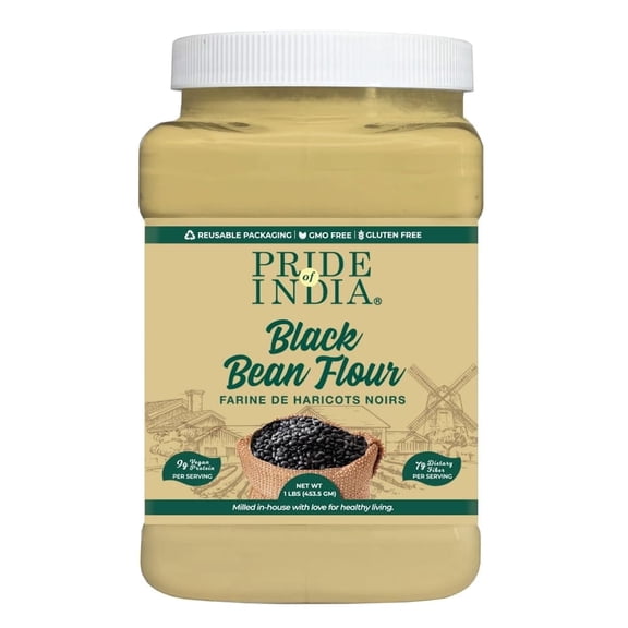 Pride of India Black Bean Flour, 1 lb