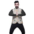 thumbnail image 4 of Atasi Floral Printed Wedding Jackets For Men Nehru Jacket Waist Coat For Festive Season-Large, 4 of 6