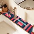thumbnail image 2 of Yayeee Faucet Mat for Kitchen Sink 14.7" Diatomite Long Splash Guard Pad, Navy Blue Stripes, 2 of 7