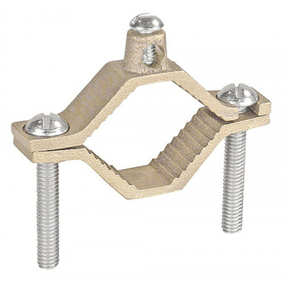 1 Pc, Bronze Ground Clamp for Bare Wire & Pipe Size 11/4 In. to 11/2