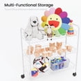 thumbnail image 6 of Home Zone Living Rolling Utility Cart with Handle, 3 Tier Versatile Storage Organizer with Wheels, 6 of 8