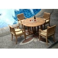 thumbnail image 3 of Giva Arm / Captain Solo / Single Dining Chair Outdoor Patio Grade-A Teak Wood WholesaleTeak #WMDCARGV, 3 of 3