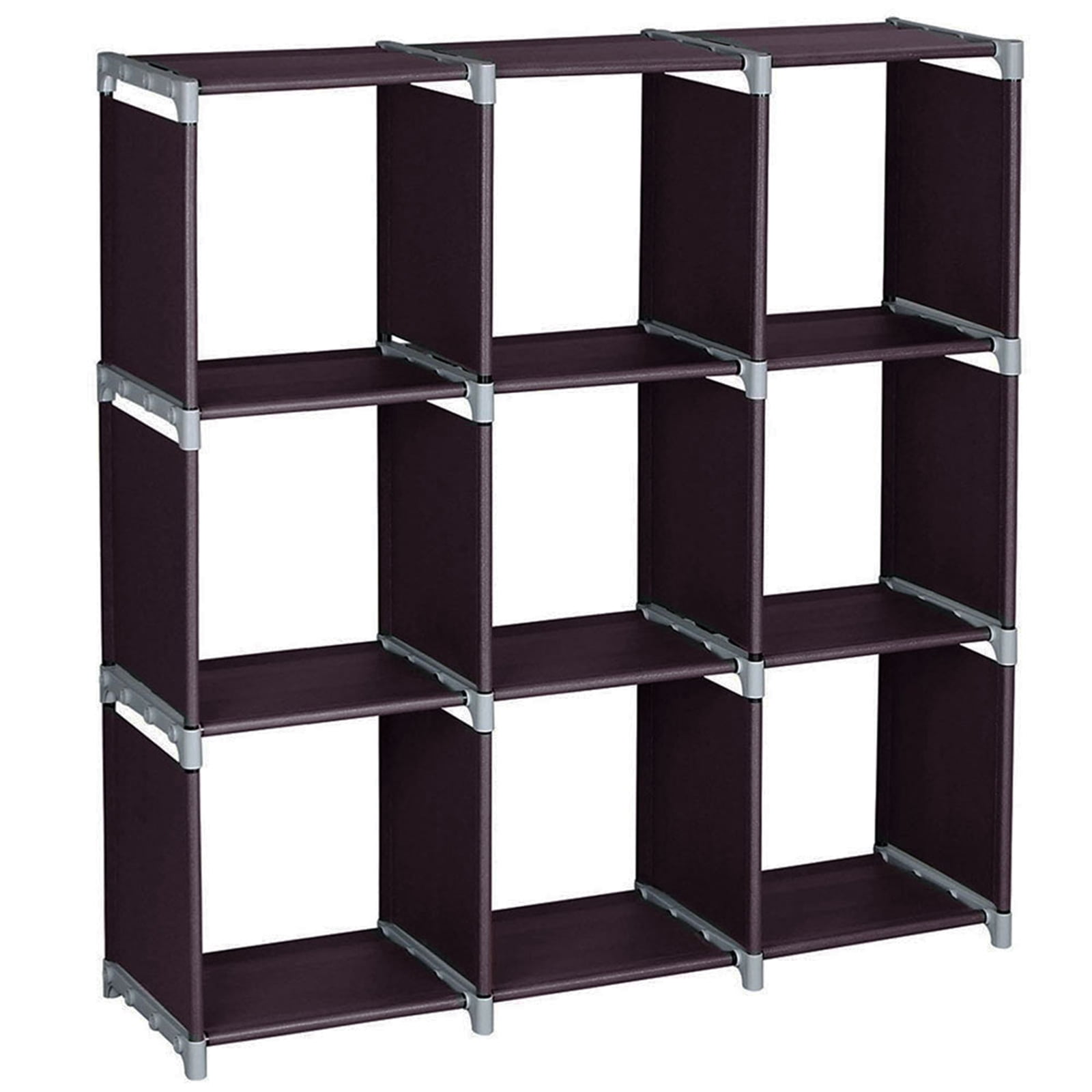 Private Jungle Multifunctional Assembled 3 Tiers 9 Cube Storage Shelves DIY Closet Organizers and Storage,Dark Brown Private Jungle Multifunctional Assembled 3 Tiers 9 Cube Storage Shelves DIY Closet Organizers and Storage,Dark Brown