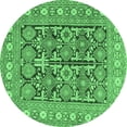 thumbnail image 1 of Ahgly Company Indoor Round Persian Emerald Green Traditional Area Rugs, 6' Round, 1 of 4