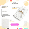 thumbnail image 4 of 24 Pcs Medium Almond Press On Nails Gold Wire Design Acrylic False Nails Reusable Solid Color Nail Stickers for Women Girls DIY Manicure, 4 of 6