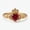 Sterling Silver, variant on Heart Cut Ruby & Round Diamond Claddagh Ring, 925 Sterling Silver Yellow Gold Plated Proposal Heart Crown Ring, July Birthstone Jewelry, Gift for Her