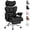 Black, variant on CONCETTA Ergonomic Office Chair 400LBS for Big & Tall, Heavy Duty Desk Chair with Reclining Back, Footrest, Luxurious PU Leather, Black