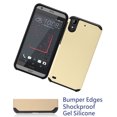 thumbnail image 1 of for 5" HTC Desire 550 Desire 555 Case Phone Case Shock Proof Edges Hybrid Hard Back Bumper Slim Cover Smooth Gold, 1 of 4