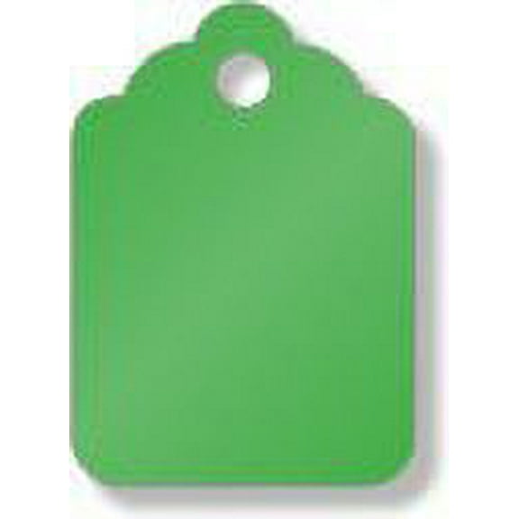 Merchandise Tags, Dark Green #3 (1-1/4" x 7/8"), Hole-No String - Box of 1,000 Tags