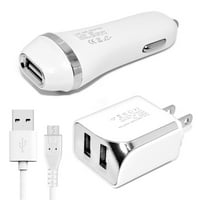 For Samsung Galaxy J7 Prime / J7 Prime 2 / J7 Duo Accessory Charger Car+Home Kit White